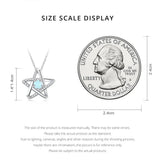 925 Silver Opal Star Pendant Necklace for Women Jewelry Wedding Gift