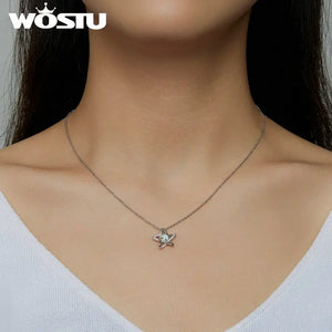 925 Silver Opal Star Pendant Necklace for Women Jewelry Wedding Gift