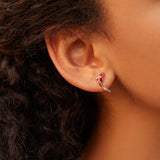 925 Sterling Silver Red Koi Stud Earrings Small Wedding Jewelry Gift