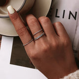 Stylish 925 Sterling Silver Rings CQR574