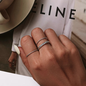 Stylish 925 Sterling Silver Rings CQR574