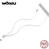 925 Sterling Silver Heart Necklace Love Forever Women Jewelry DXN347
