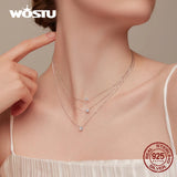 925 Sterling Silver Zircon Choker Necklace for Women