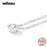 925 Sterling Silver Zircon Choker Necklace for Women