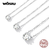 925 Sterling Silver Zircon Choker Necklace for Women