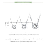 925 Sterling Silver Zircon Choker Necklace for Women