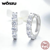 Circle Earrings 925 Sterling Silver Wedding Style Jewelry FIE524