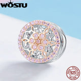 925 Silver Blooming Flower Charm Bead for DIY Bracelet CQC923