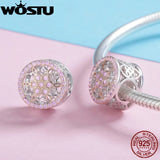 925 Silver Blooming Flower Charm Bead for DIY Bracelet CQC923
