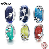 925 Silver Interstellar Glass Beads Charms for Bracelet & Bangle