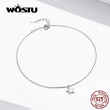 925 Sterling Silver Anklet Bracelet for Women Jewelry CQT009