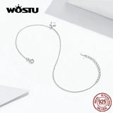 925 Sterling Silver Anklet Bracelet for Women Jewelry CQT009