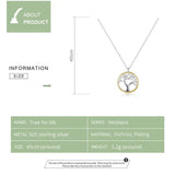 Arrival 925 Sterling Silver Tree of Life Necklace for Women