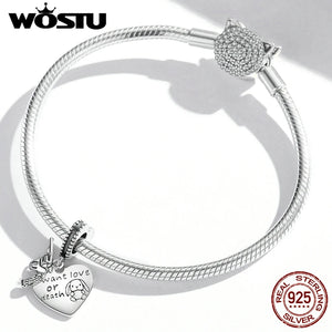 925 Silver 'Love or Death' Pendant Charm Bead for Bracelet DIY