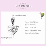 925 Silver 'Love or Death' Pendant Charm Bead for Bracelet DIY