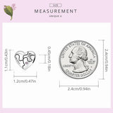 925 Silver Love Jigsaw Mother Son Pendant Charm Beads for Bracelet DIY