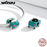 925 Sterling Silver Vintage Convertible Car Pendant Charm Beads