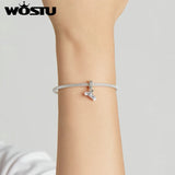 925 Sterling Silver Motorbike Car Pendant Charm Bead Bracelet DIY