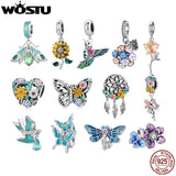 Daisy Flower Charms 925 Sterling Silver Vintage Beads Pendant