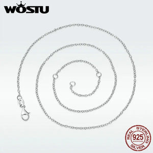 925 Silver Long Chain Necklace for Women S925 Jewelry