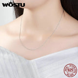 925 Silver Long Chain Necklace for Women S925 Jewelry