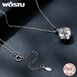 6.5MM Moissanite Necklace 925 Silver Zircon Chain for Women Gift