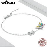 925 Silver Butterfly Chain Bracelet for Women
