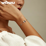 925 Silver Butterfly Chain Bracelet for Women