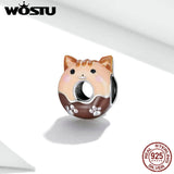 925 Silver Bee Charm Panda Owl Bear Enamel Beads Pendant