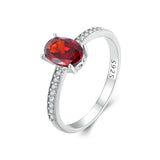 925 Silver Zircon Wedding Rings Delicate Bride Engagement Party Ring
