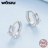 925 Sterling Silver Opal Ear Hoop for Women
