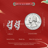 925 Silver Enamel Lucky Carp Ear Clips Ear Hoops for Women