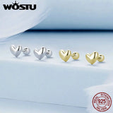 925 Silver Heart Stud Earrings Wedding Jewelry Gift