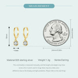 925 Silver Zircon Hoop Earrings Drop Dangle Wedding Jewelry