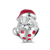 925 Silver Xmas Snowman Santa Cat Charms DIY Bracelet Necklace