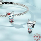 925 Silver Colorful Cat Fish Pendant Evil Eye Bead