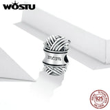 925 Silver Yarn Ball CZ Charm Bead for Bracelet DIY Jewelry Accessory
