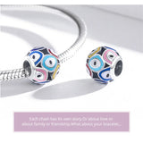 925 Silver Demon Eyes Pendant Bead Charm for Bracelet Necklace