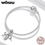 925 Sterling Silver Girl Pendant Charm Bead for Bracelet Necklace DIY Jewelry