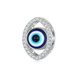 925 Silver Evil Eye Charms Hand Beads Fit DIY Necklace Jewelry