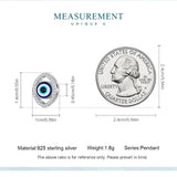 925 Silver Evil Eye Charms Hand Beads Fit DIY Necklace Jewelry
