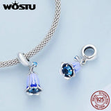 925 Silver Harebells Charm Pendant for DIY Bracelet Bangle