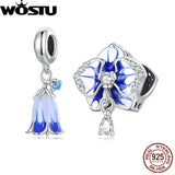 925 Silver Harebells Charm Pendant for DIY Bracelet Bangle