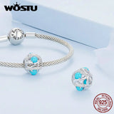 925 Silver Turquoise Space Beads Devil's Eye Charms DIY Jewelry Making