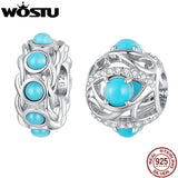 925 Silver Turquoise Space Beads Devil's Eye Charms DIY Jewelry Making