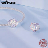 925 Silver Butterfly Zircon Bead Charm for Women