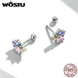 925 Silver Colorful Animals Paws Stud Earrings CQE1334