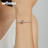 925 Silver Chain Clip Dangle Charms Bead Bracelet Necklace DIY Jewelry