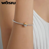 925 Silver Charm Zircon Bead Pendant for Bracelet Necklace DIY Jewelry