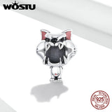 925 Silver Charm Fairy Wolf Girl Pendant for Bracelet DIY Jewelry